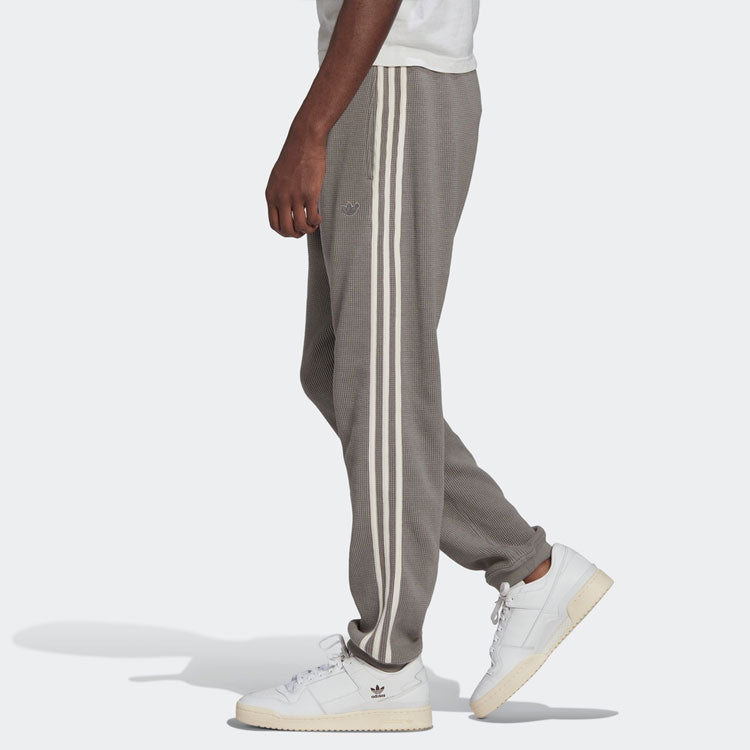 Men's adidas originals Sports Stripe Logo Casual Long Pants/Trousers Gray HD4810