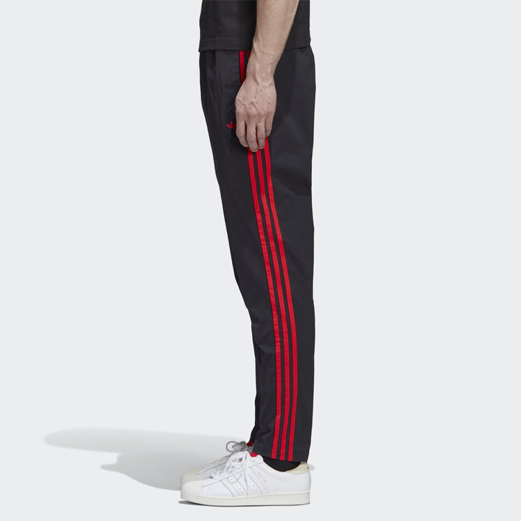 adidas originals x 424 Track Pants Crossover Asymmetric Sports Pants Black FS6234