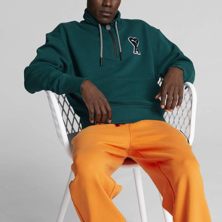 PUMA X Ami Half Zip Sweatshirt 'Green' 535993-24