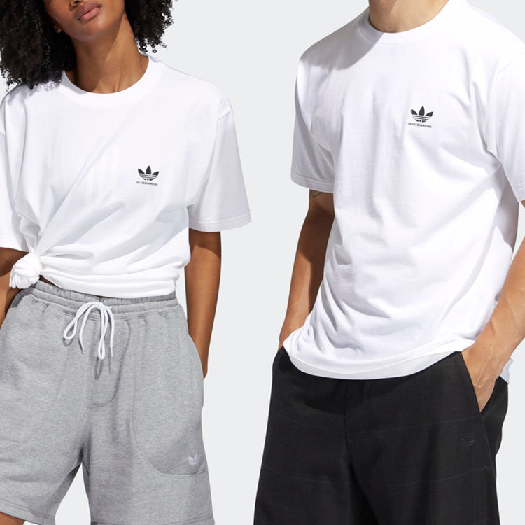adidas originals Logo Printing Sports Short Sleeve White T-Shirt GL9849