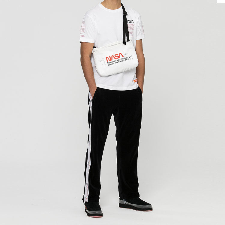 HERON PRESTON x NASA Crossover Alphabet Printing Short Sleeve Unisex White HMAA001F197600200188