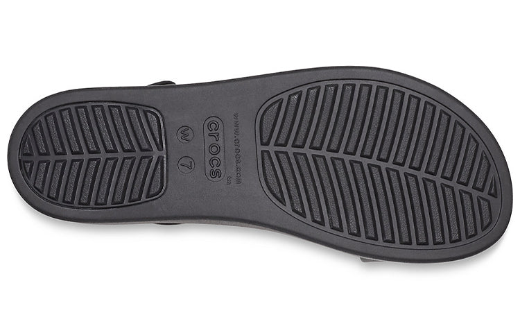 (WMNS) Crocs Brooklyn Thick Sole Casual Black Sandals 206453-060
