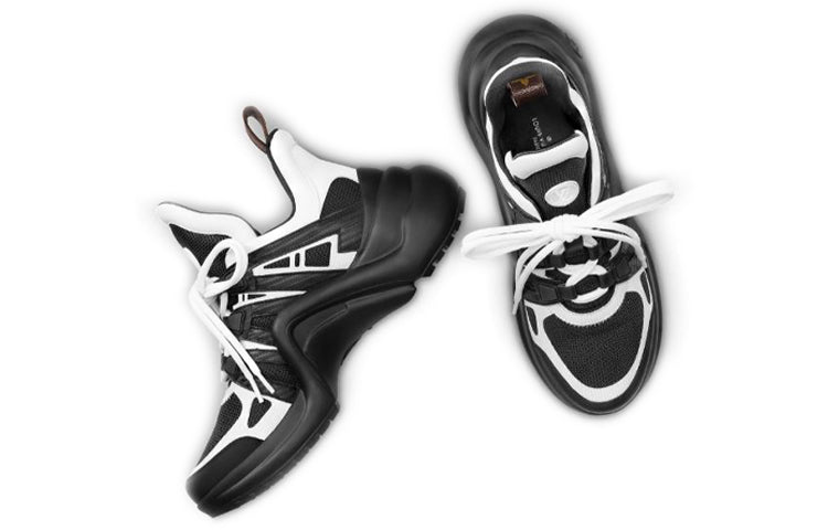 (WMNS) LOUIS VUITTON LV Archlight Calfskin Sports Shoes Black/White 1A5C8L