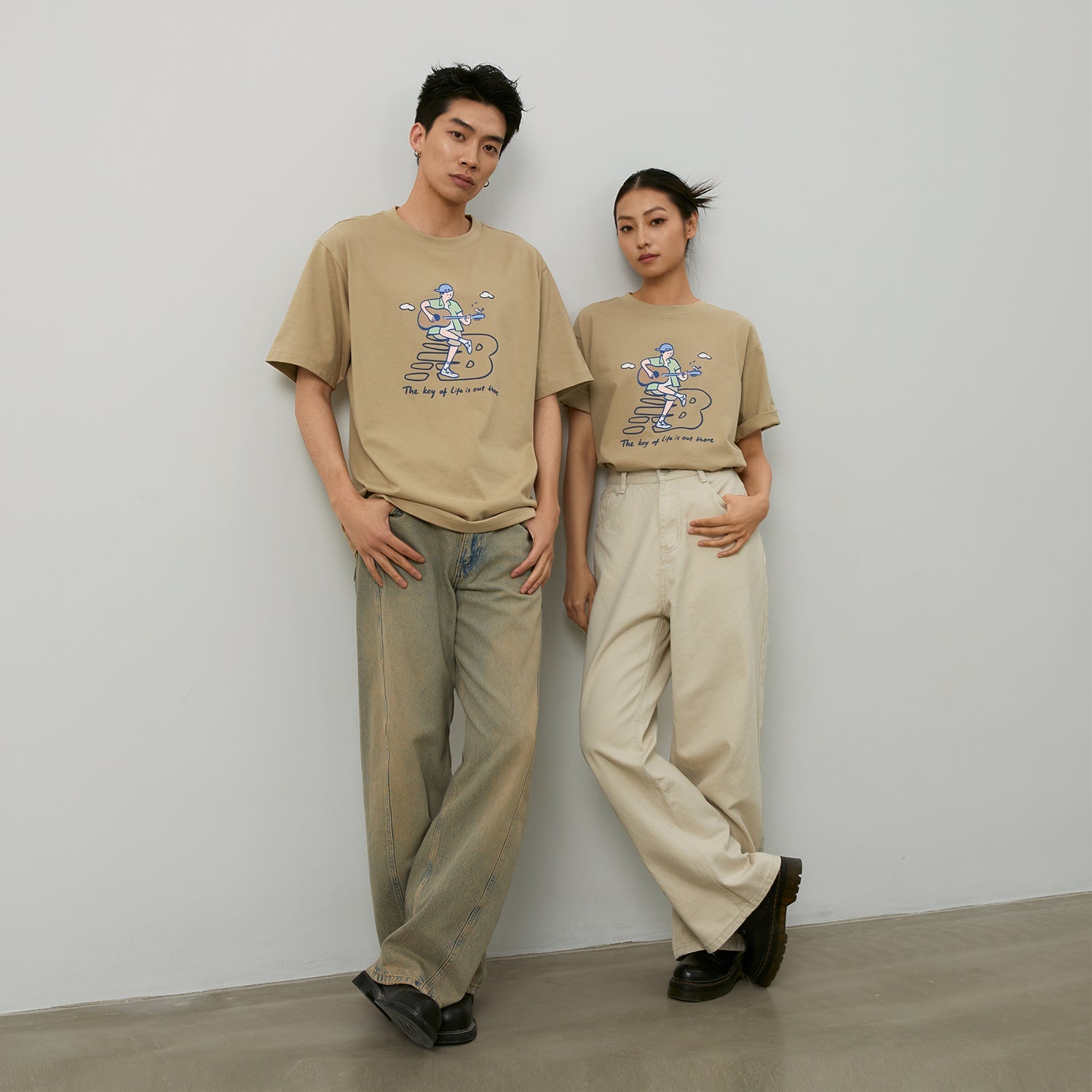 New Balance x PK Guitar Graphic T-Shirt Asia Sizing 'Light Brown' NEE26021-LB