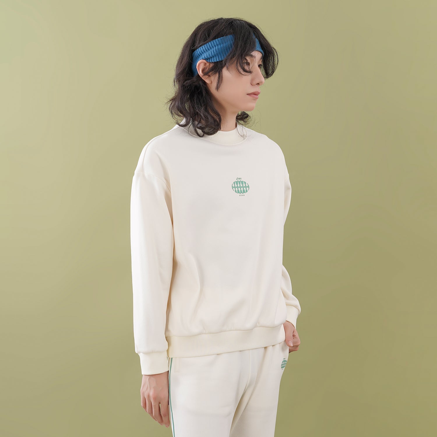 ASICS x 8ON8 Crossover Sports Loose Round Neck Pullover Couple Style White 2203A123-200