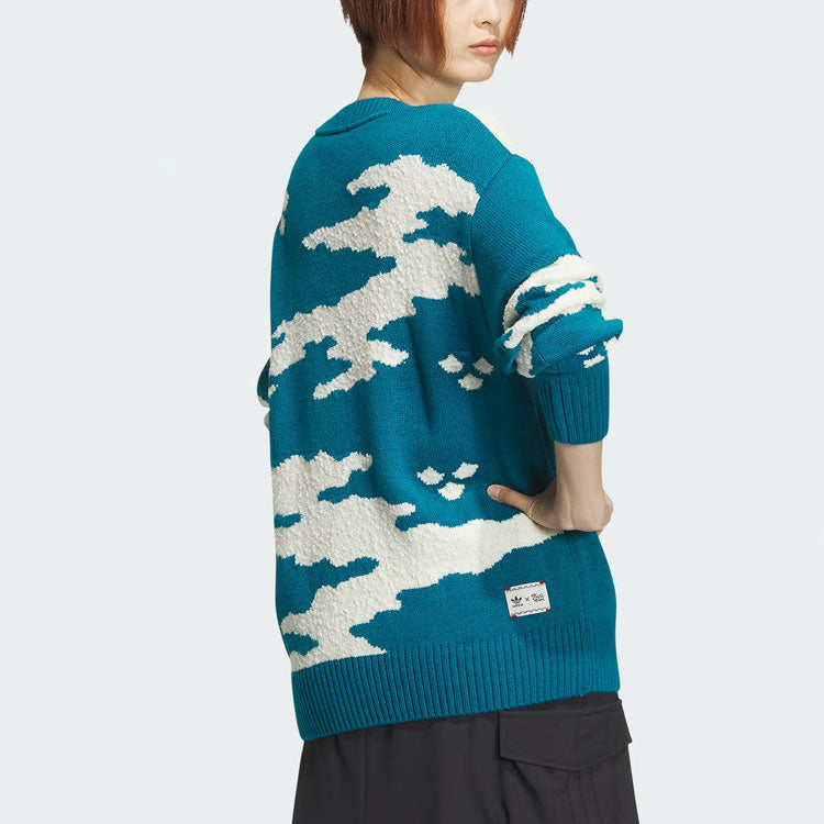 adidas Originals Sweater Asia Sizing 'Blue White' JE9189