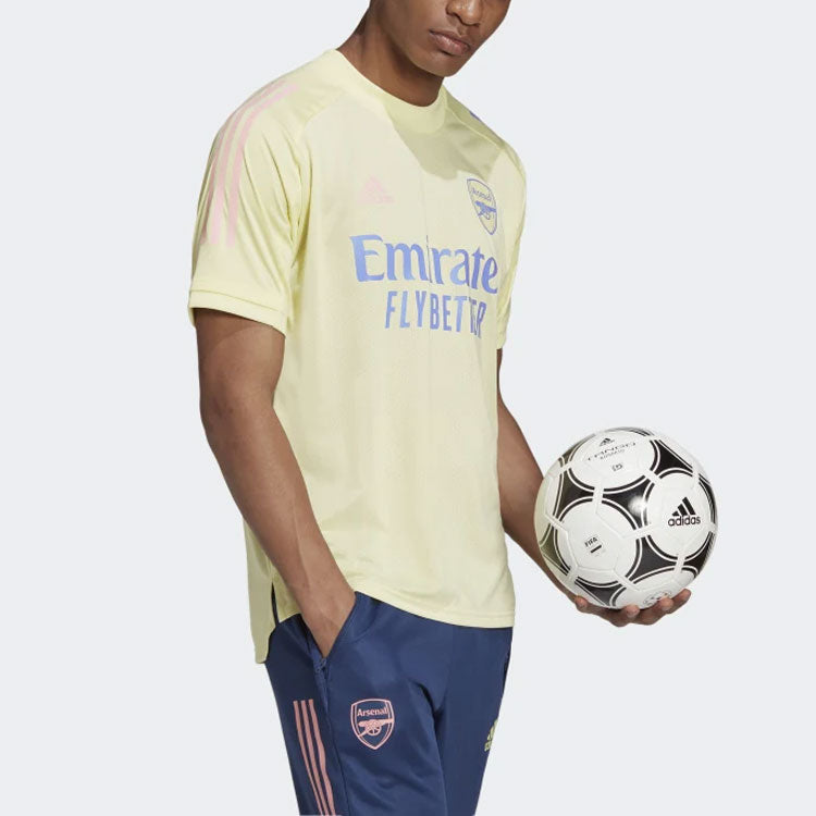 adidas Arsenal Training Jersey Soccer/Football Short Sleeve Yellow FQ6189