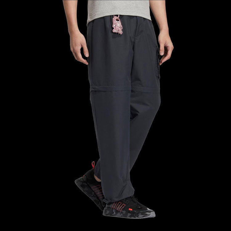 Men's adidas originals Solid Color Loose Bundle Feet Sports Pants/Trousers/Joggers Dark Grey HR6912