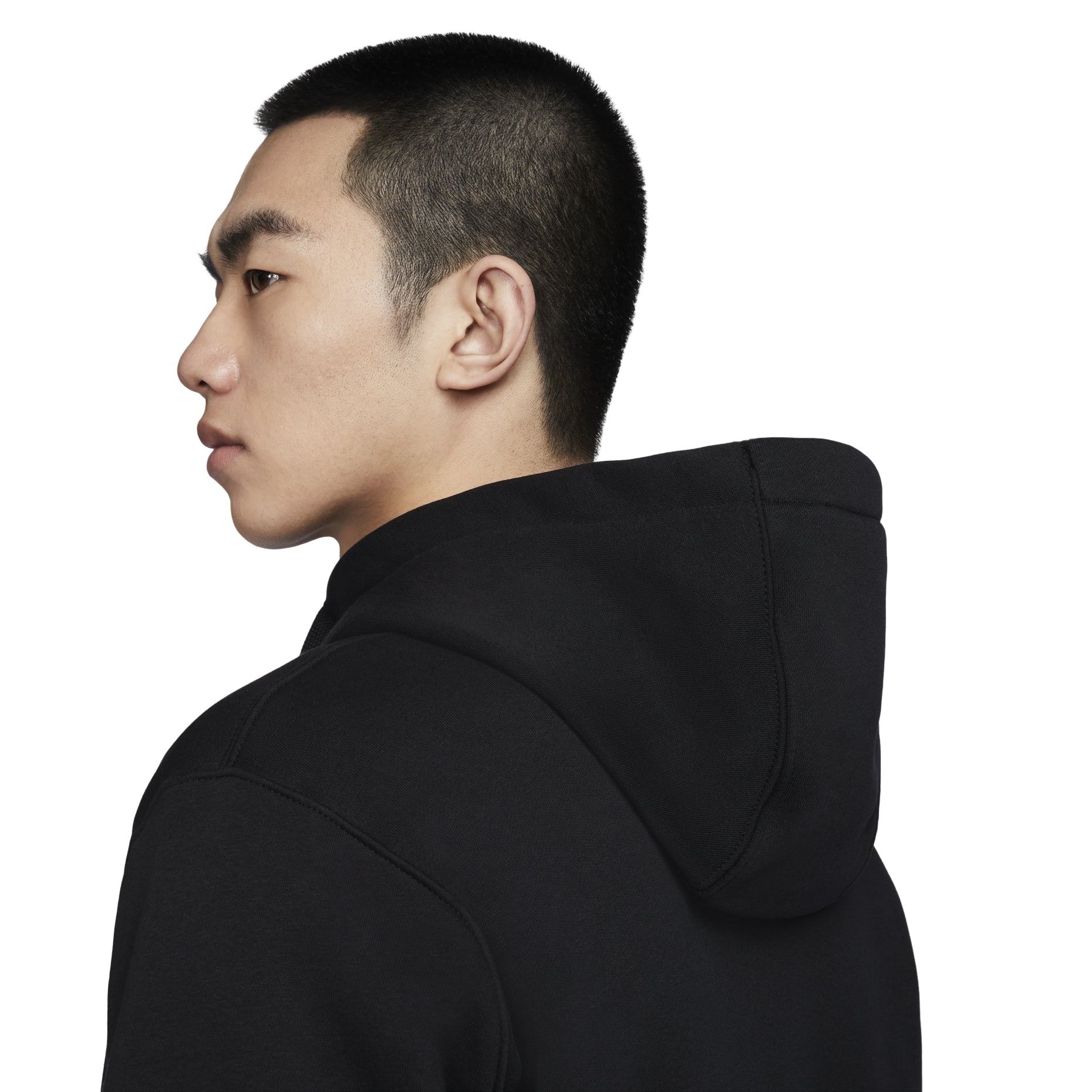 Nike Sportswear Club Fleece Embroidered Logo Solid Color hooded Zipper Black BV2646-010