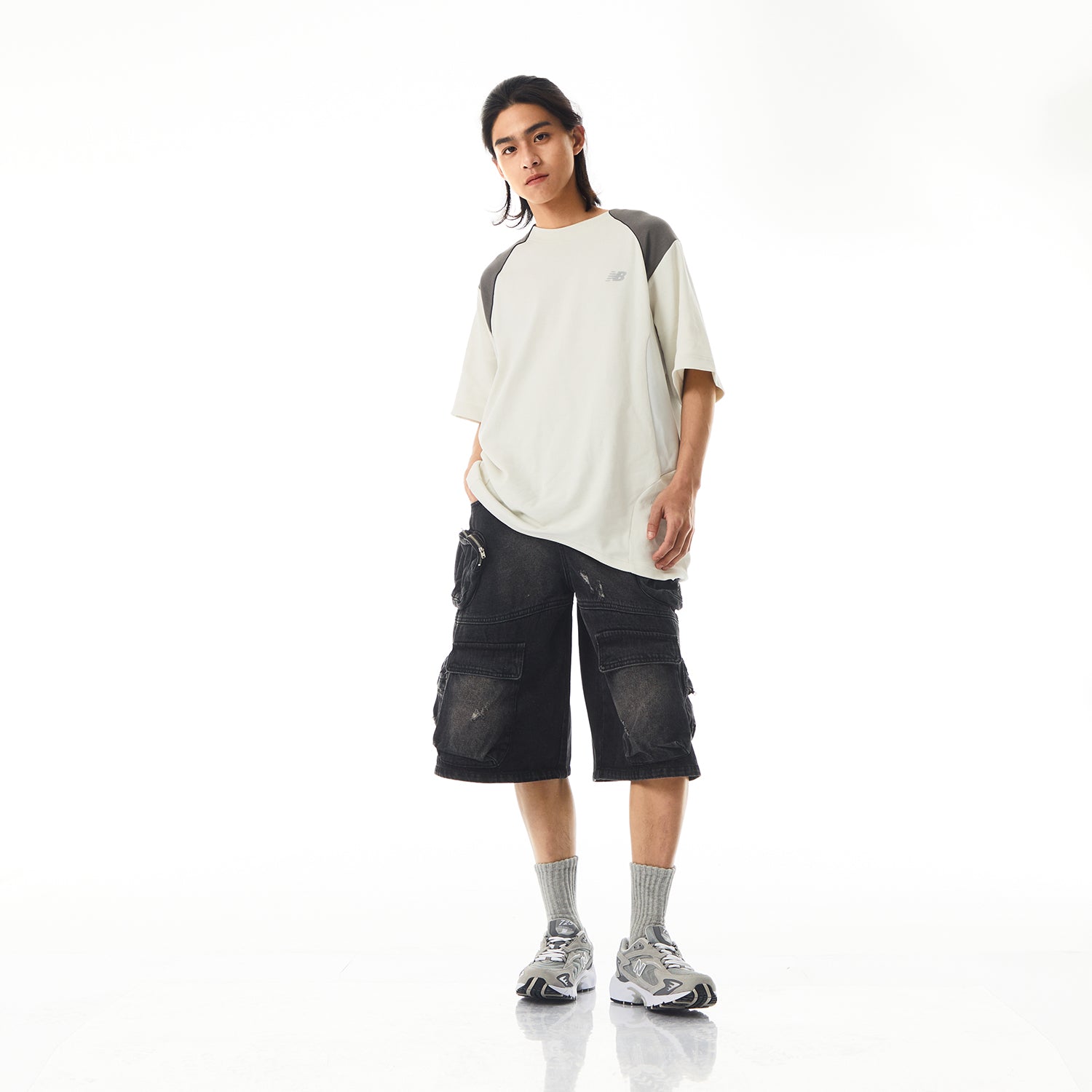New Balance x LiangDong Color Block T-Shirt Asia Sizing 'White' NEE17113-WT