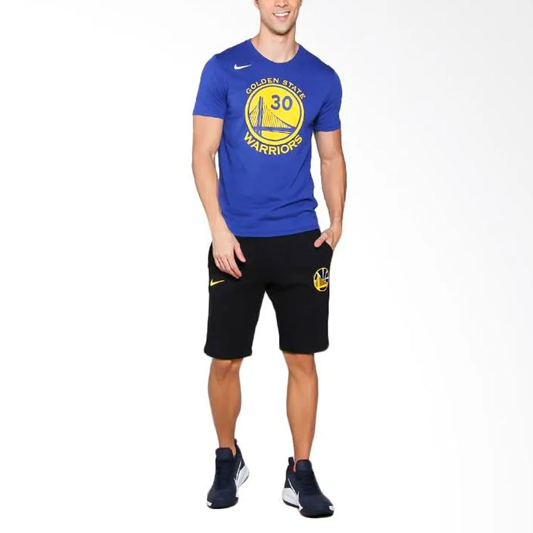 Nike Golden State Warriors DRI-FIT NBA Short Sleeve Blue 'Curry' 870775-496