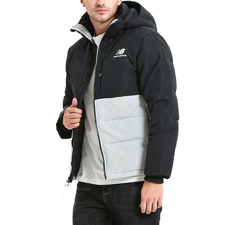 New Balance Windproof Lifestyle Down Jacket Asia Sizing 'Black White' AMJ93551-LAN
