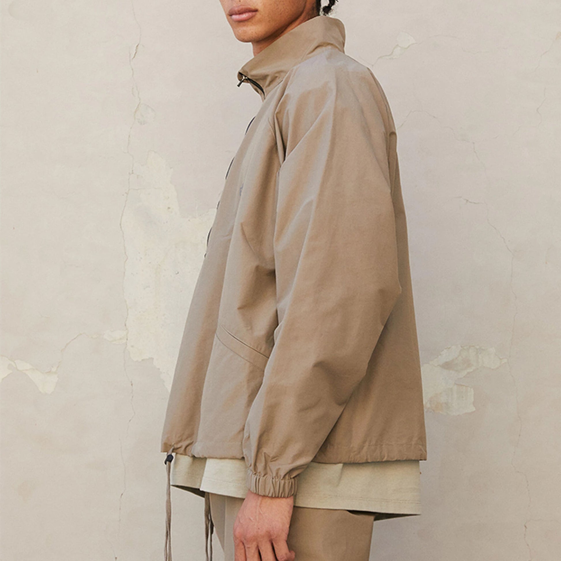 Fear of God Essentials FW21 Half Zip Track Jacket Harvest FOG-FW21-017