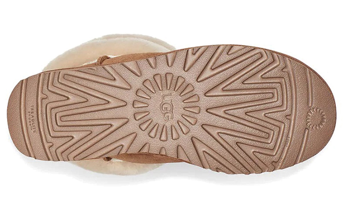 (WMNS) UGG Fluff Mini Belted 'Brown' 1112483-CNAT