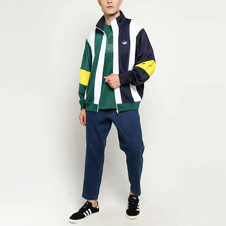 adidas originals Retro Contrasting Colors Wide Stripe Jacket Colorblock EJ7114