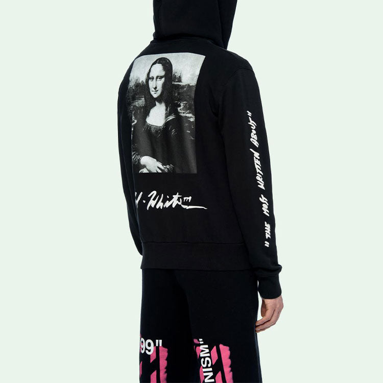 Off-White SS19 Zipper Mens Logo Mona Lisa Sweater OMBE001S190030051020
