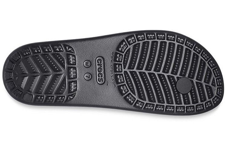 (WMNS) Crocs Thick Sole Black Slippers 206919-001