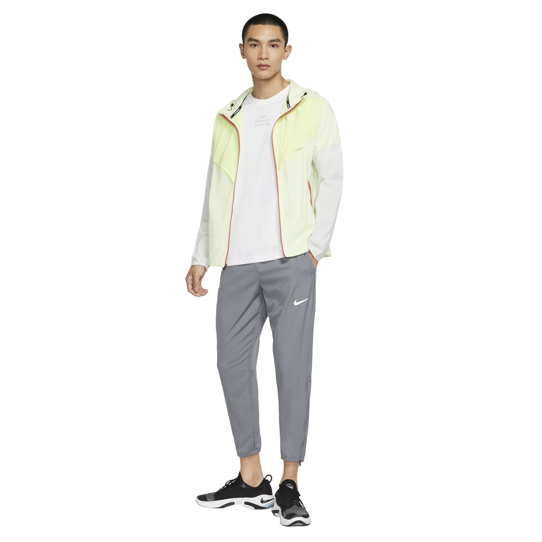 Nike Dri-FIT Challenger logo Sports Woven Running Long Pants Gray DD4895-084