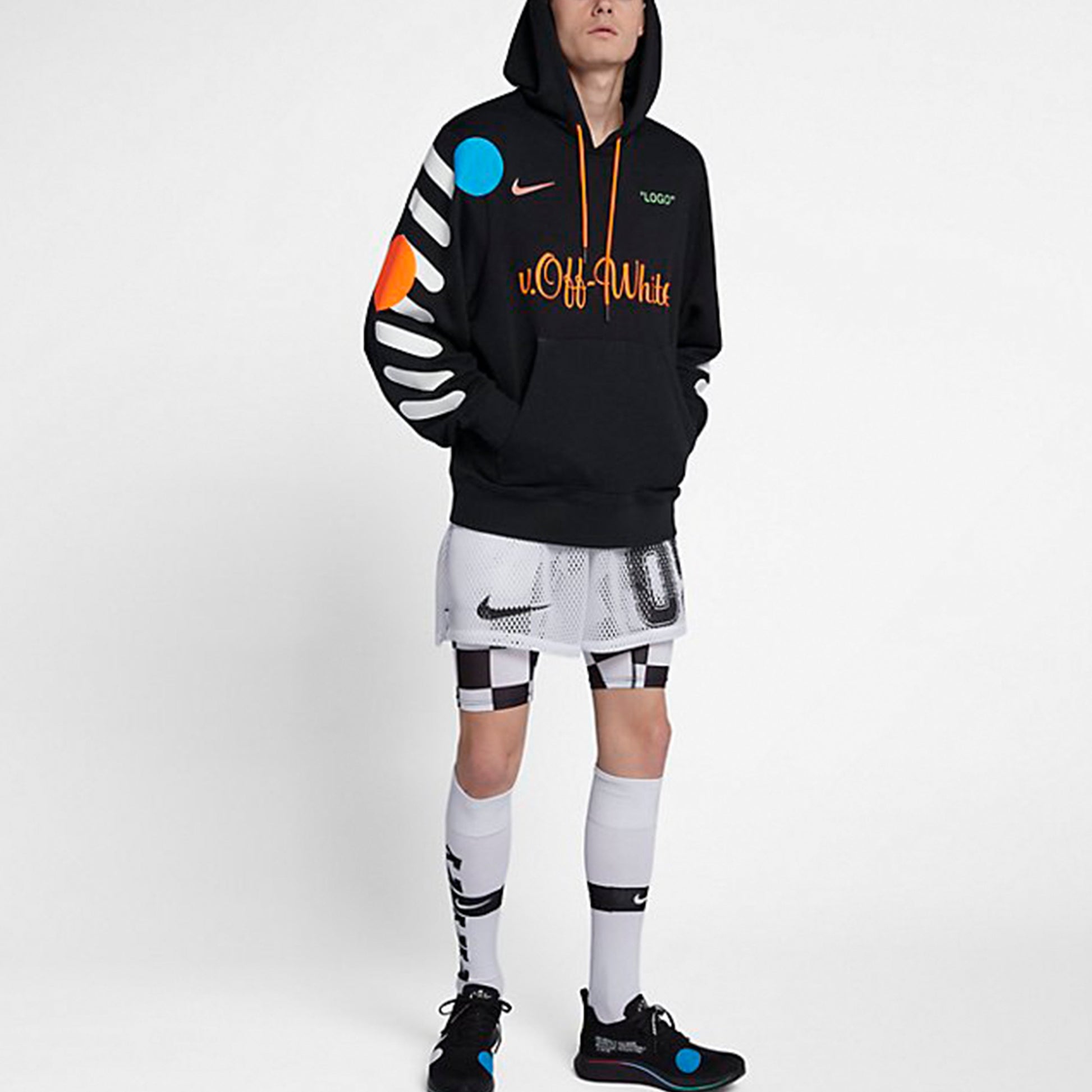 Nike x Off-White Hoodie 'Black Total Orange' AA3257-010