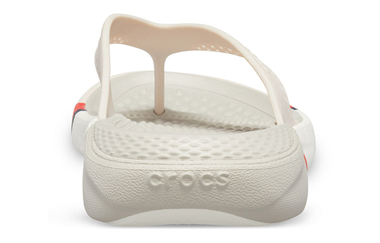 Crocs LiteRide Colorblock Slides 'White Red' 205625-6PL