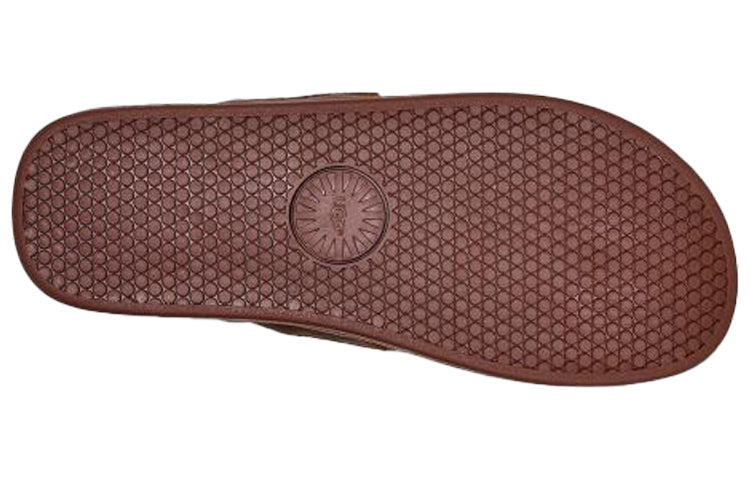 UGG Seaside Flip Leather Cowhide Slipper Coffee 1102690-LUG