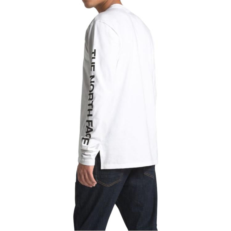 Men's THE NORTH FACE92 Retro Printing Long Sleeves White NF0A47NBFN4