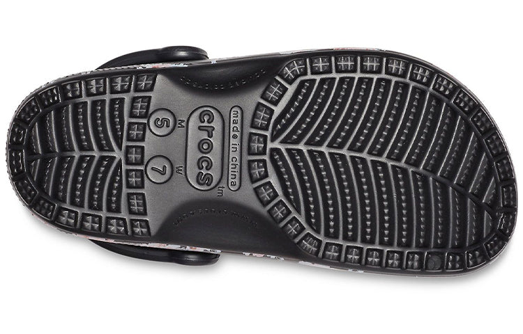 Crocs Classic Printed Clogs 'Black Pink' 205838-97J