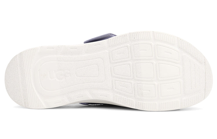 (WMNS) UGG La Breeze Open Toe Thick Sole Sports Sandals White Purple 'Black White' 1117354-JGL