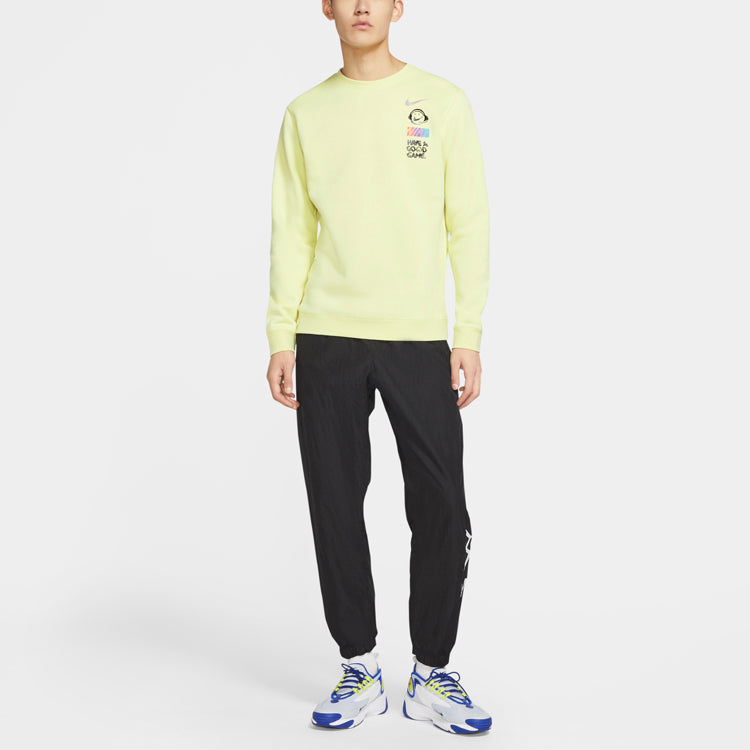 Nike Sportswear Club Fleece Round Collar Male Orange Green DC3938-750