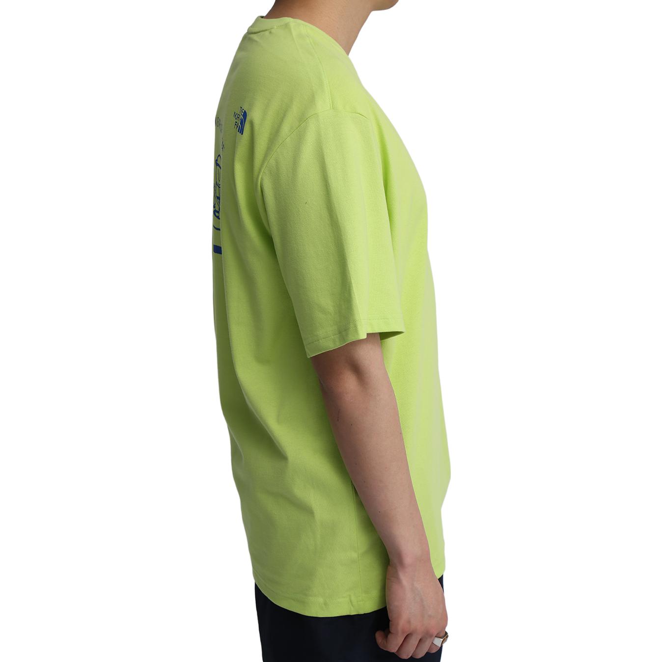 THE NORTH FACE Graffiti Character Small Logo Short Sleeve Couple Style Fluorescent Green NT7UL09C