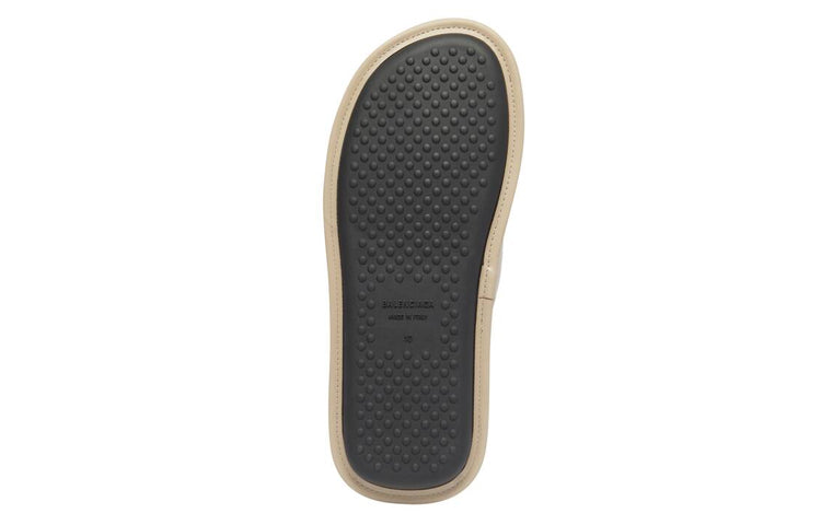 Balenciaga Calf Leather Home Slippers 'Beige' 736288WB7212010