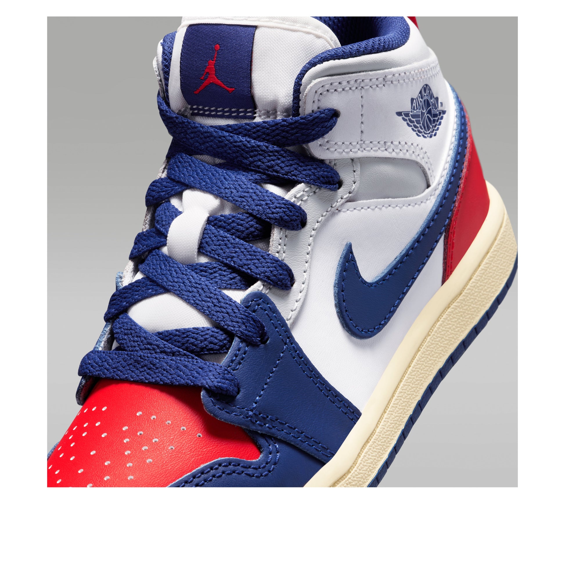 (PS) Air Jordan 1 Mid 'University Red Deep Royal Blue' DQ8424-102