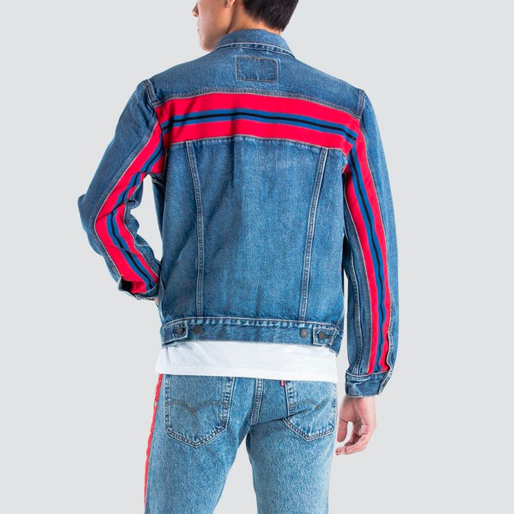 Levis Chest Pocket Lapel Denim Jacket For Men Blue 67783-0000