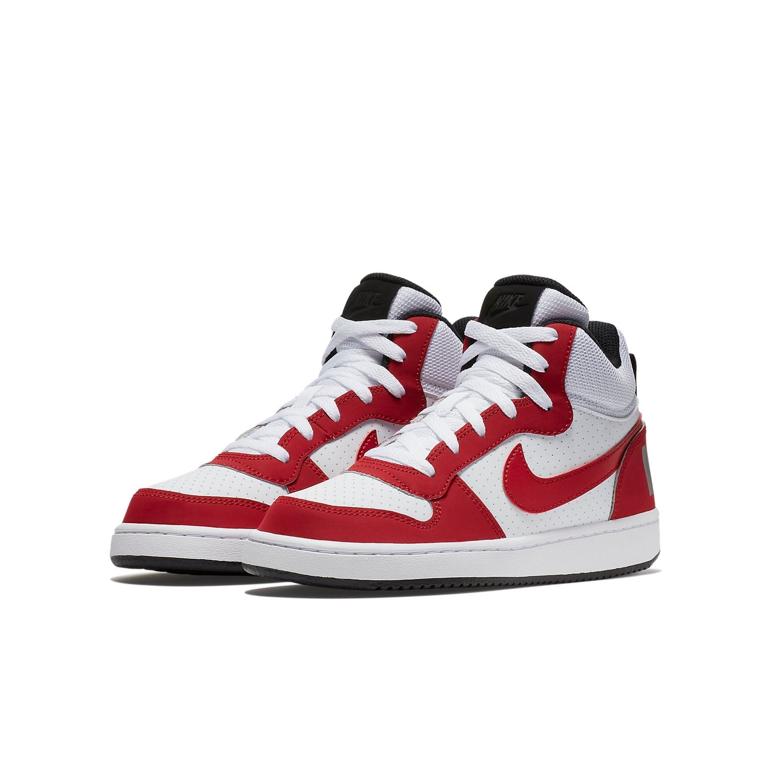 (GS) Nike Court Borough Mid 'White Red' 839977-103