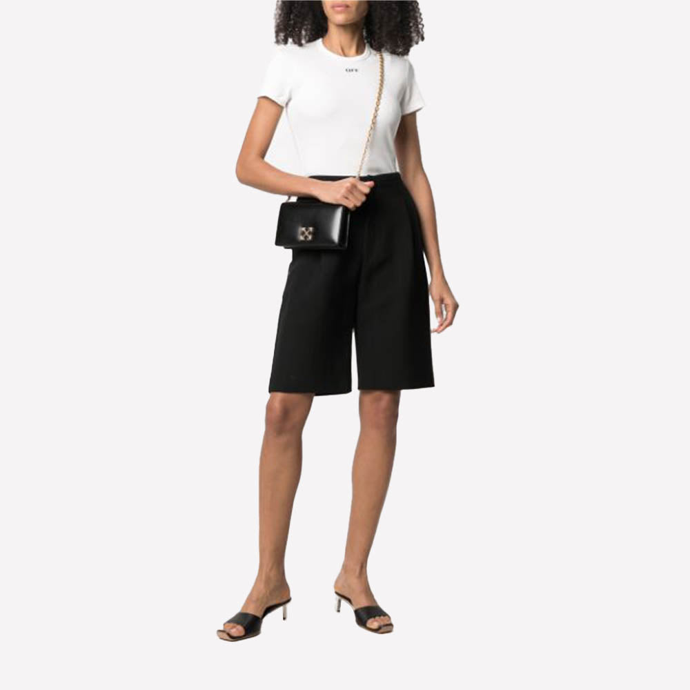 (WMNS) Off-White Twist Jitney 0.5 Shoulder Bag 'Black' OWNA104R21LEA0021000