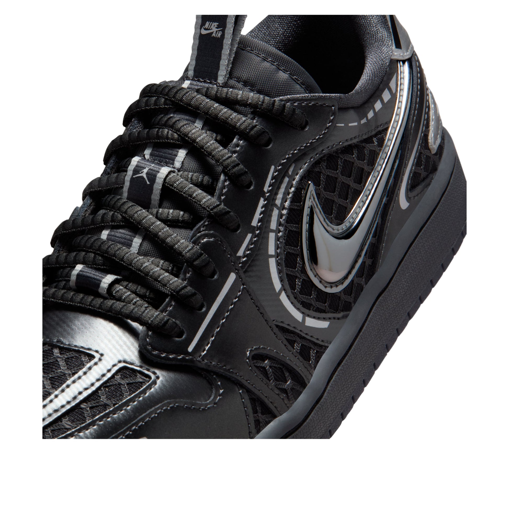 (WMNS) Air Jordan 1 Low Method of Make V3 'Black Metallic Silver' HQ2186-001