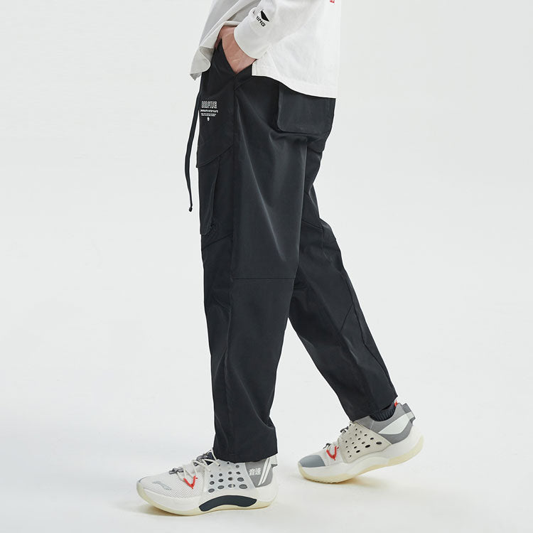 Li-Ning BadFive Loose Cargo Pants 'Black' AKXR071-2