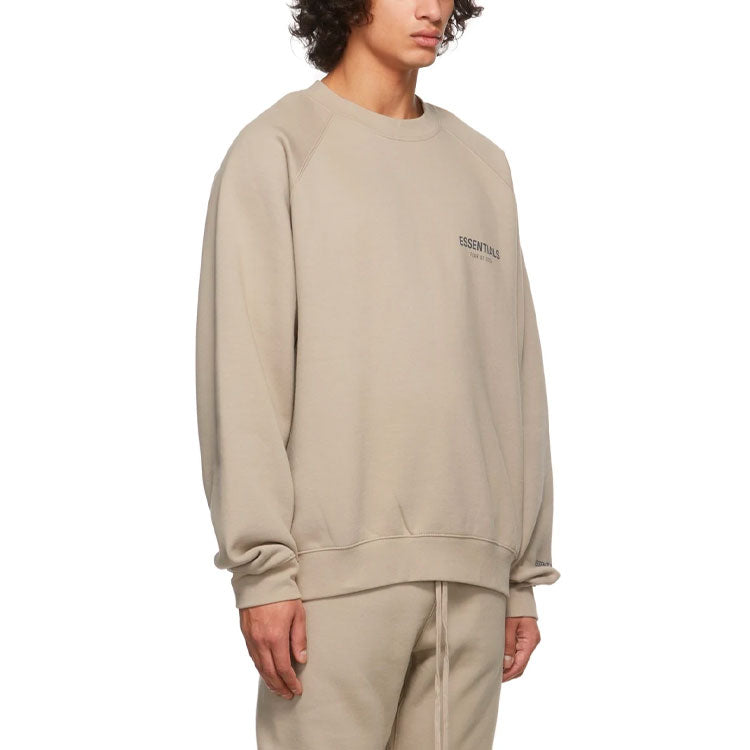 Fear of God Essentials FW21 Pullover Crewneck Tan FOG-FW21-224