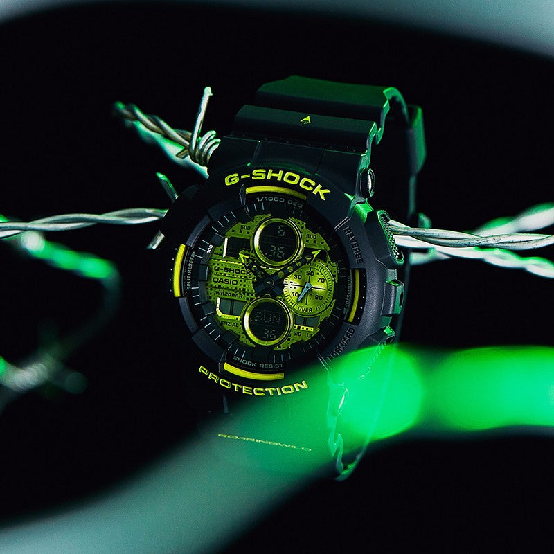 CASIO G-Shock Analog-Digital 'Black Green' GA-140DC-1A
