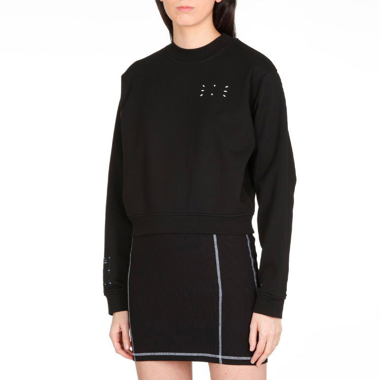 (WMNS) Alexander McQueen SS21 Round Neck Pullover Long Sleeves Sweatshirt 'Black' 624675-RQR2-01000