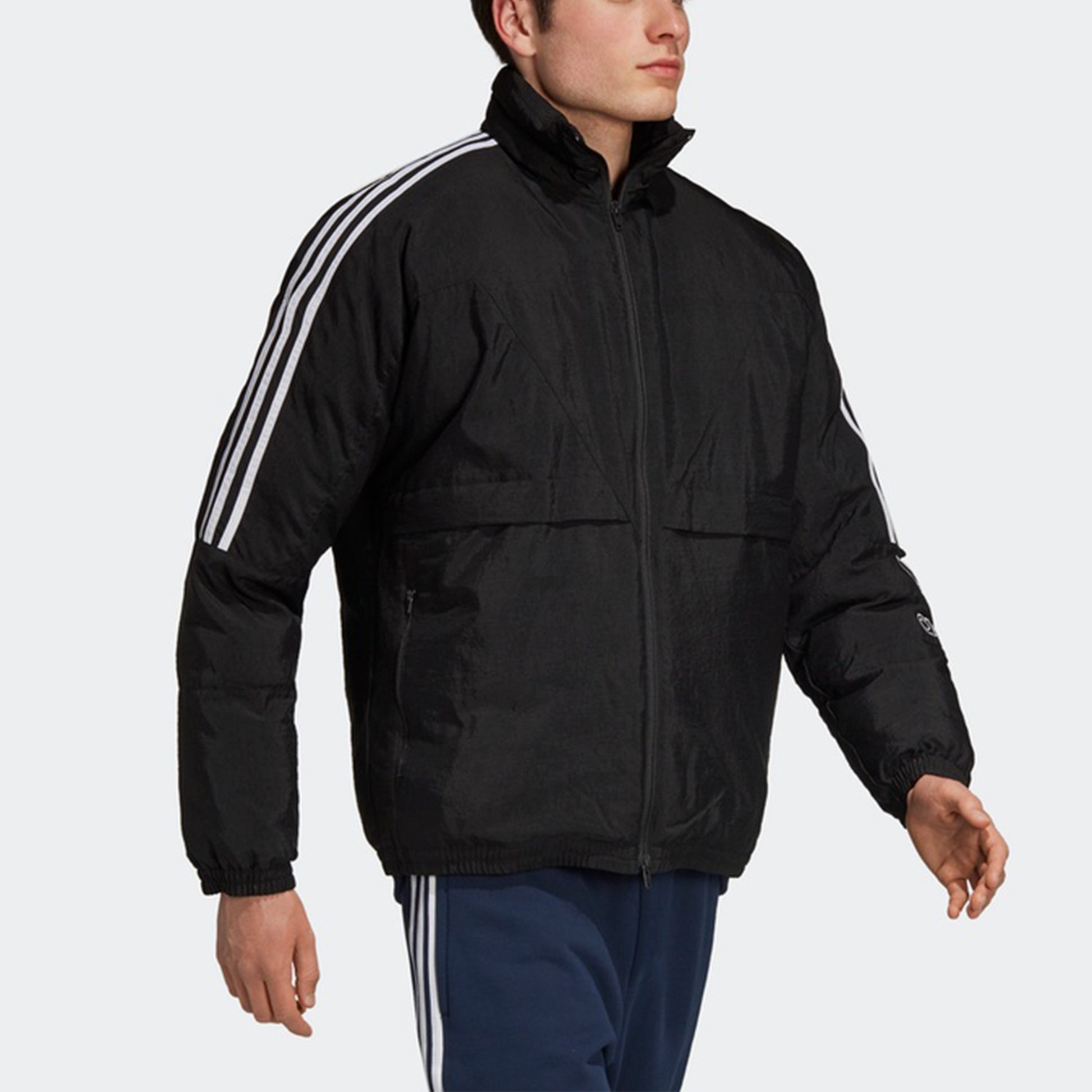 adidas originals Outline Tref Lg Stay Warm Sports Stand Collar Down Jacket Black DH5000