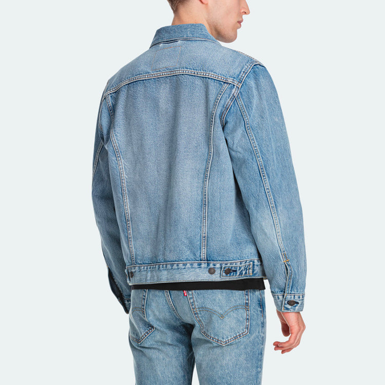 Men's Levis lapel Denim Jacket Denim Blue 85240-0000