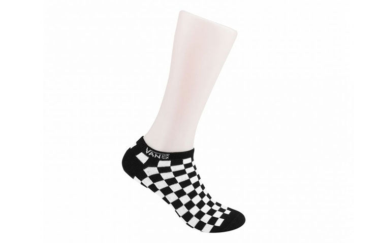Vans AP M Checkerboard No Show Socks 'White Black' VN0001O1705