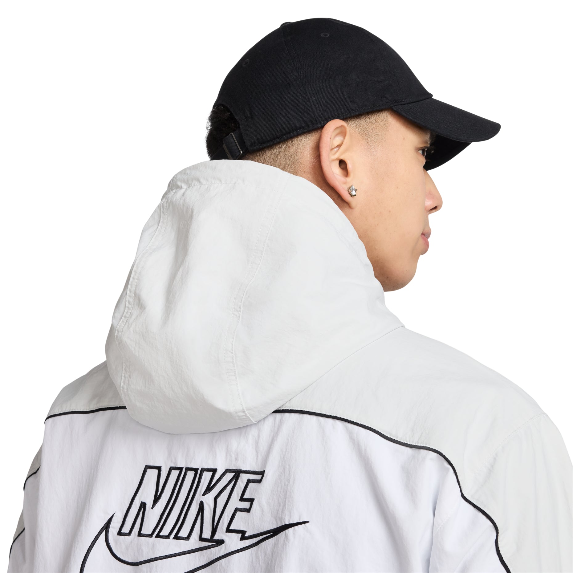Nike Club Hooded Jacket Loose Fit Asia Sizing 'Dust White' HJ2013-025