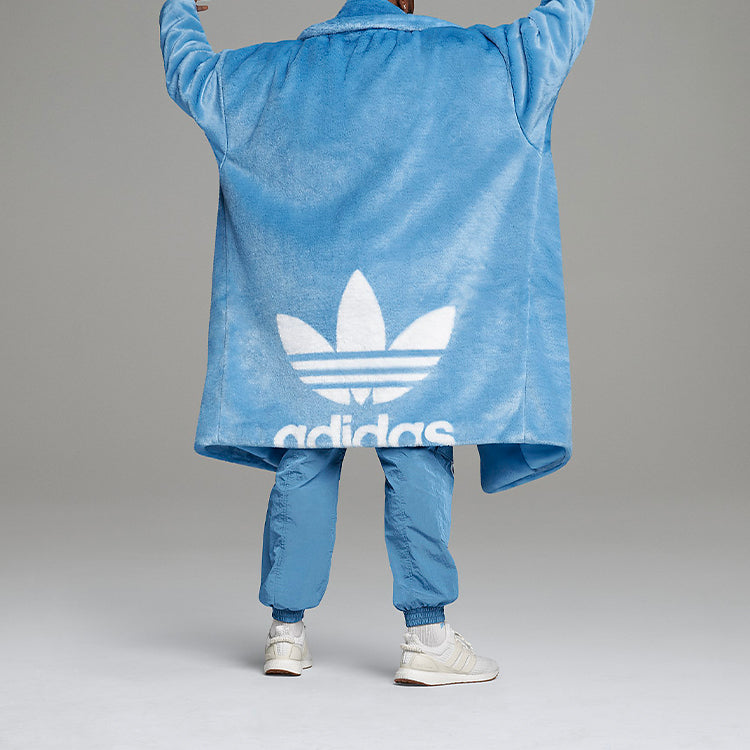 adidas originals x Ivy Park Crossover Plush Long Large Jacket Couple Style Blue H18983
