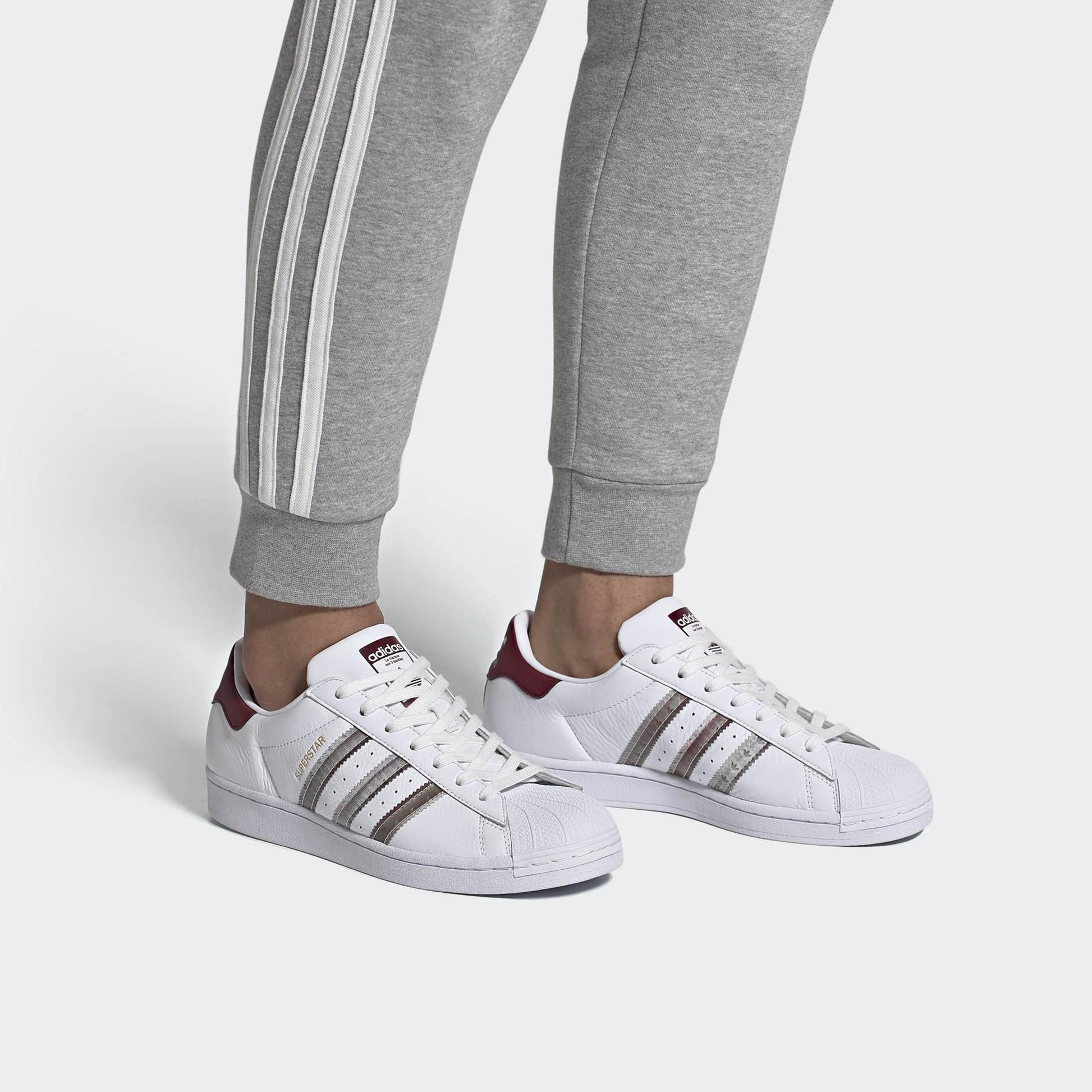 adidas Superstar 'Cloud White Collegiate Burgundy' FX4419