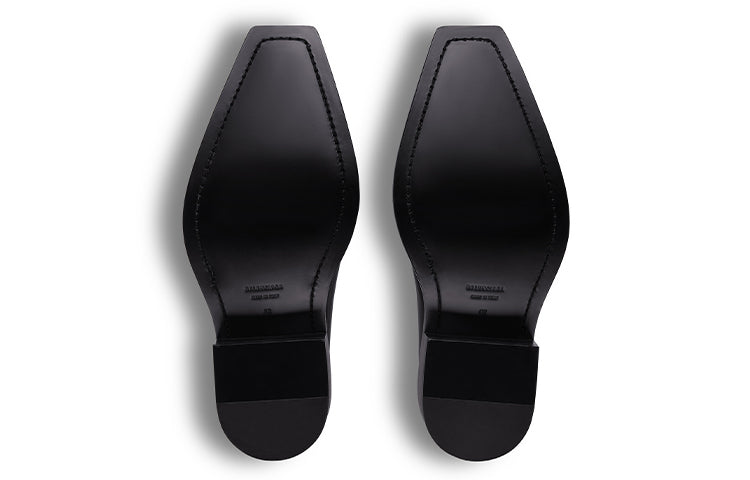 Balenciaga Santiago Booties 'Black Matte Calfskin' 745530WBDO01000