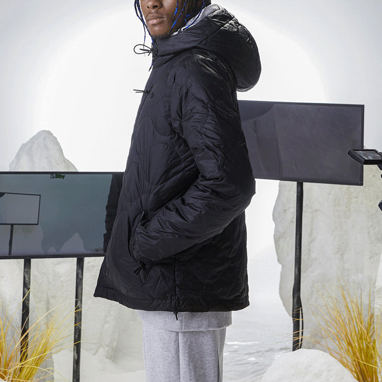 adidas originals Sports Zipper hooded Long Sleeves Down Jacket Black H13586