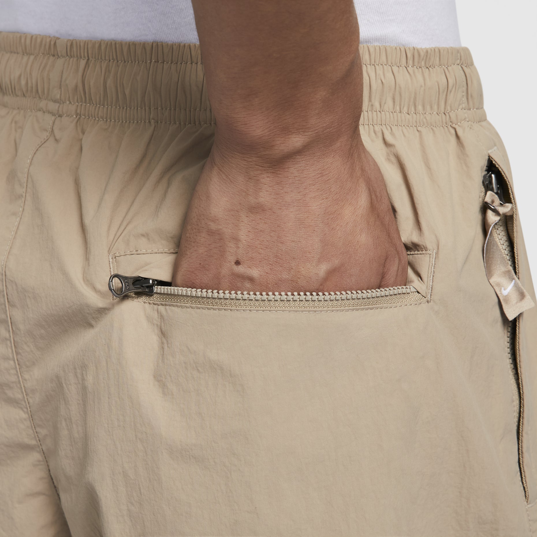 Nike Solo Swoosh Woven Shorts Asia Sizing 'Khaki' DX0750-247