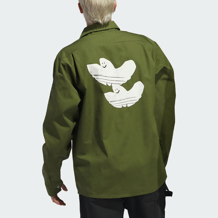 adidas Originals Shmoofoil Button Up Asia Sizing 'Green White' IU0081
